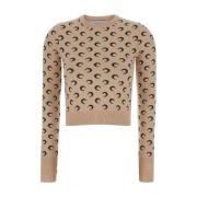 Maan Jacquard Sweater Beige Marine Serre , Beige , Dames