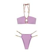 Braziliaanse Bikini Set Seashell Lycra Me-Fui , Purple , Dames