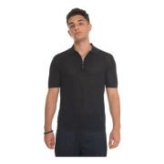 Halve Rits Polo Shirt Adelaar Logo Emporio Armani , Blue , Heren