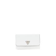 Witte Schoudertas met Gouden Details Guess , White , Dames