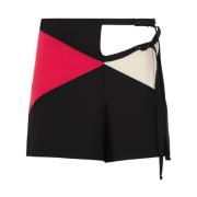 Gestreepte Viscose Shorts Me-Fui , Black , Dames