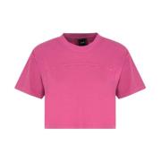 T-Shirt Crop F**k , Pink , Dames