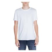 Manderly T-Shirt Lente/Zomer Collectie Katoen Peuterey , White , Heren