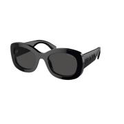 Stijlvolle zonnebril in donkergrijs Prada , Black , Dames