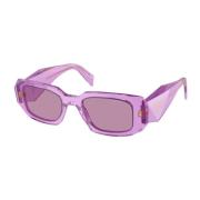 Metalen Frame Zonnebril voor Vrouwen Prada , Purple , Dames