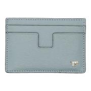 Hemelsblauwe Saffiano Cardholder Portemonnee Tom Ford , Blue , Heren