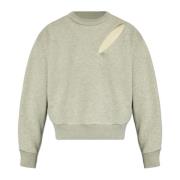 Sweatshirt met split Alexander McQueen , Gray , Dames