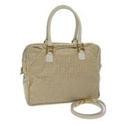 Pre-owned Canvas handbags Fendi Vintage , Beige , Dames