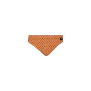 Micro Patroon Polyester Slip met Trekkoord Taille F**k , Orange , Here...