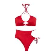 Bikini Fascia E Slip Retroregolabile Lovers Line F**k , Red , Dames