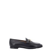 Iconische Leren Loafer met Metalen Horsebit Gucci , Black , Dames