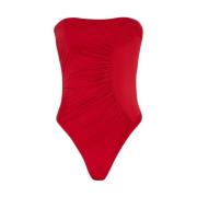 Monokini Loversline F**k , Red , Dames