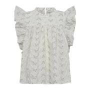 Feminine Top met Ruffle Mouwen Co'Couture , White , Dames