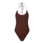 Bruine Monokini met Verwijderbare Vulling Me-Fui , Brown , Dames