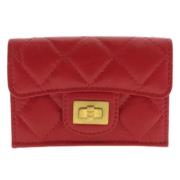Pre-owned Leather wallets Chanel Vintage , Red , Dames