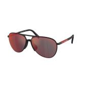 Stijlvolle Zonnebril PS 53Zs Dg008F Prada , Black , Heren