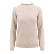 Kasjmiertrui met Monili Detail Brunello Cucinelli , Beige , Dames