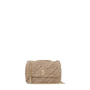 Beige Rafia Handtas met Kettingband Tory Burch , Beige , Dames