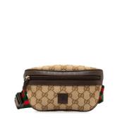 Pre-owned Canvas crossbody-bags Gucci Vintage , Beige , Dames