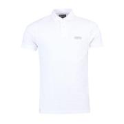 Contrast Finish Katoen Jersey Polo Shirt Barbour , White , Heren