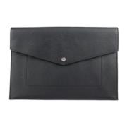 Pre-owned Leather clutches Louis Vuitton Vintage , Black , Dames
