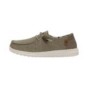 Boho-Casual Chambray Sneaker Hey Dude , Green , Dames