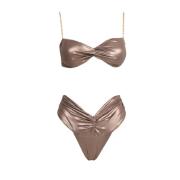 Centrale Knoop Bikini Set 4Giveness , Brown , Dames