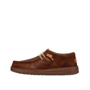 Leren Grip Mocassin Schoen Hey Dude , Brown , Heren