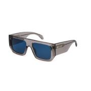 Blauwe Lens Shiny Transp. Grijs Zonnebril Just Cavalli , Gray , Unisex