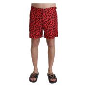 Rode Beachwear Boxershorts Stijlvolle Zwemkleding Dolce & Gabbana , Mu...