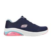 Sportieve Knit Mesh Sneaker Skechers , Blue , Dames