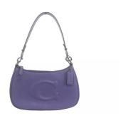 Teri Leren Crossbody Tas Paars Coach , Purple , Dames