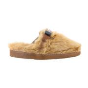 Comfortabele synthetische bont pantoffels Suicoke , Brown , Heren