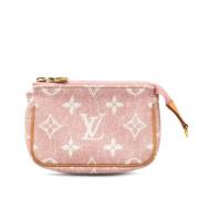 Pre-owned Denim wallets Louis Vuitton Vintage , Pink , Dames