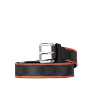 Pre-owned Canvas belts Louis Vuitton Vintage , Black , Dames