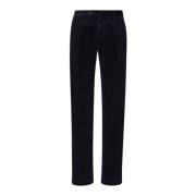 Corduroy Plooi Broek Massimo Alba , Blue , Heren