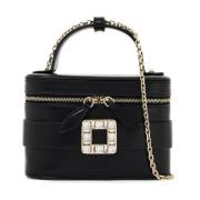 Kristallen Gesp Micro Tas Roger Vivier , Black , Dames