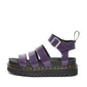 Ademende platform sandalen met gewatteerde kraag Dr. Martens , Purple ...