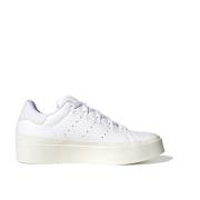 Platform Sneaker met Gewatteerde Tong Adidas , White , Dames