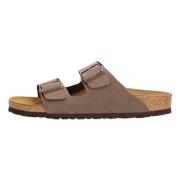 Klassieke Leren Sandaal Birkenstock , Brown , Heren