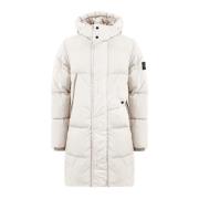 Echte Dons Blouson Puffer Jas Stone Island , White , Heren