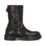 Stijlvolle Leren Laarzen Dolce & Gabbana , Black , Heren