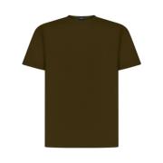 Jersey Crepe T-Shirt Herno , Green , Heren