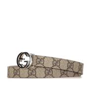 Pre-owned Fabric belts Gucci Vintage , Beige , Dames