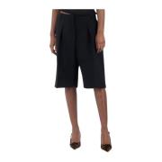 Hoge Taille Bermuda Shorts Ovalo Jacquemus , Black , Dames