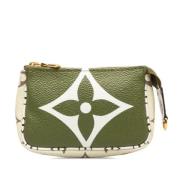 Pre-owned Canvas wallets Louis Vuitton Vintage , Green , Dames