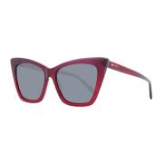 Rode Cat Eye Zonnebril met Grijze Lenzen Jimmy Choo , Red , Dames