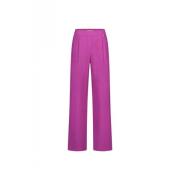 Donkerroze Straight Fit Broek Fabienne Chapot , Pink , Dames