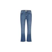 Ruffle Detail Cropped Flare Jeans Fabienne Chapot , Blue , Dames