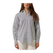 Witte Lange Mouw Shirt Object , Multicolor , Dames